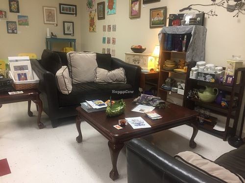 While you chat and sip tea or juice, enjoy the ever-changing artwork on the walls. Offered for sale by talented, local artists. Who would love an original piece from you this holiday season?  at Munch On and Beyond in San Antonio