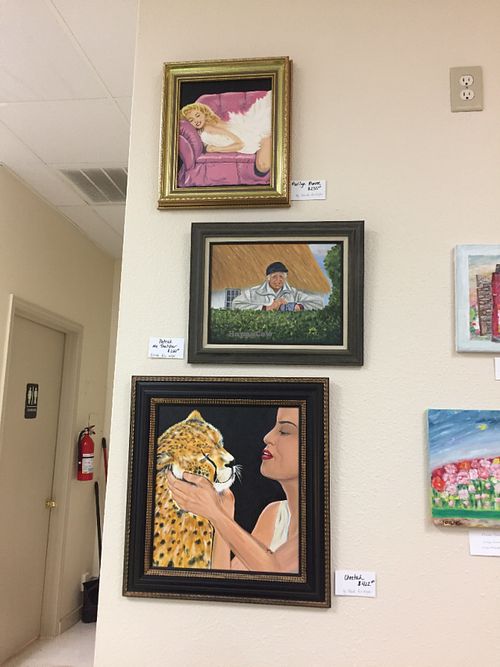 Original artwork for sale by local artists at Munch On and Beyond in San Antonio