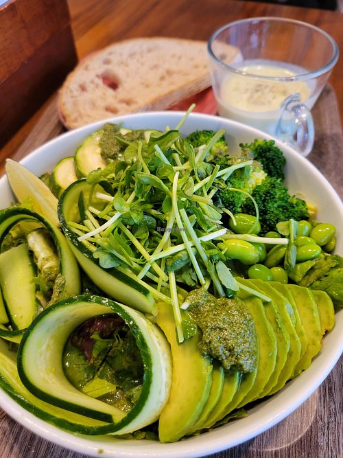 All green set salad. Nice mix. at Mr. Farmer - Omotesando in Tokyo