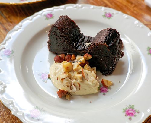 Moelleux aux chocolat at Les 4 Jeudis in Brussels