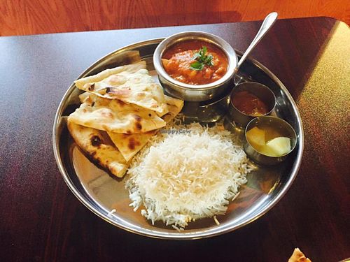 Served in a traditional way with Naan at Himalayan Curry & Kebob in Estes Park