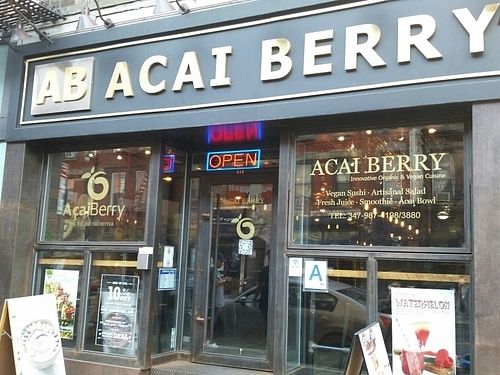 outside at Acai Berry in Brooklyn
