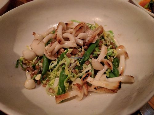Roasted mushrooms, farro & brussels sprouts  at Nix in New York City