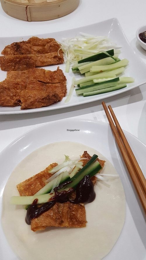 Crispy 'duck' pancakes at Loving Hut - Southgate in Crawley