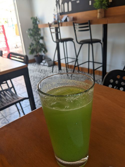 Cucumber water at Falafel Comida Israeli in Ensenada