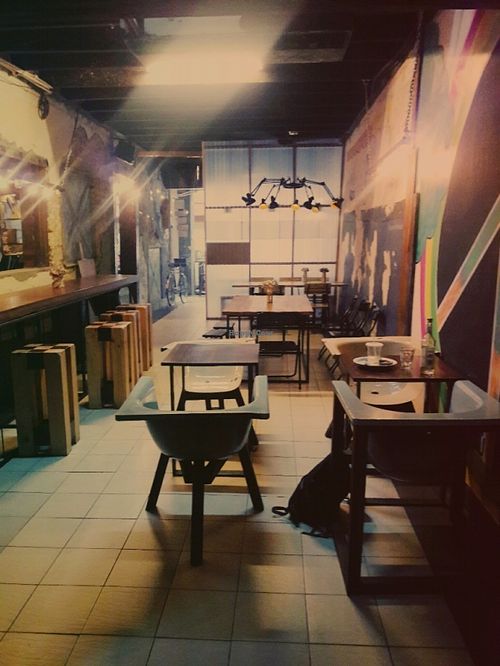 Up-cycled bath tub seating at Wrong Place in Kuching