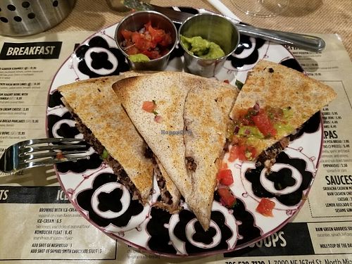 Black bean Quesadilla  at Holi Vegan Kitchen in North Miami Beach