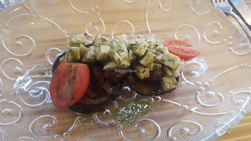 Eggplant and vegan cheese. So delicous! at Franchipani in La Palma