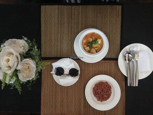 massaman curry  at May Kaidee's Vegetarian Restaurant in Phnom Penh