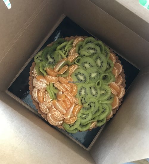 Crostata crema e frutta.. my favourite!!  at Wani Vegan Bakery in Rome