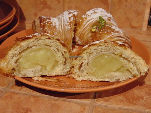 Lemon and pistachio croissants at Wani Vegan Bakery in Rome