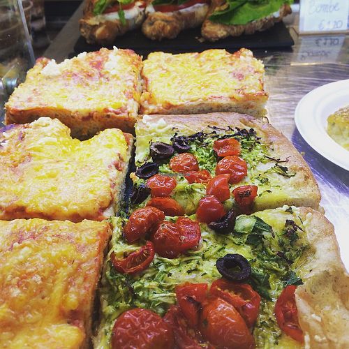 Pizza at Wani Vegan Bakery in Rome