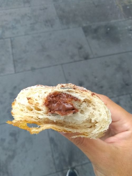 The inside, being a baker myself I had to try! at Wani Vegan Bakery in Rome