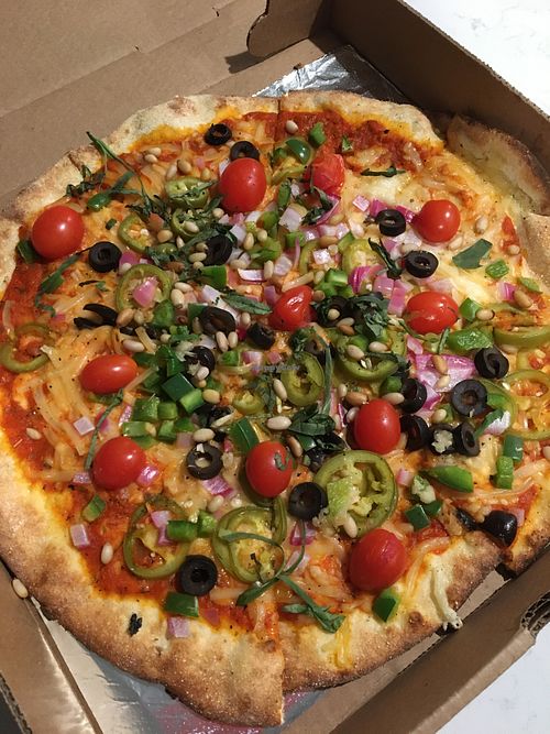 The pizza at Pizza by Elizabeths in Greenville