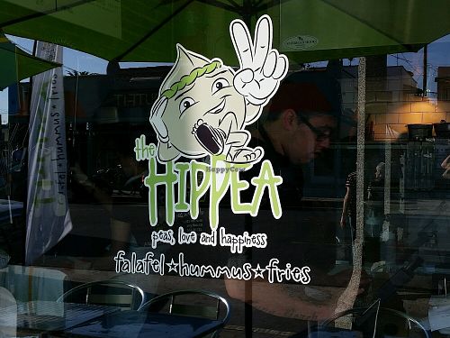 window at The HipPea in Long Beach
