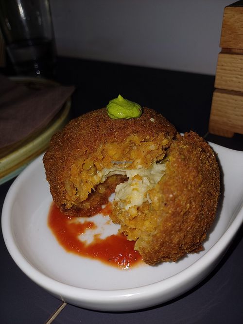 Arancino at Black Sheep Raw • Vegan Lab & Bistrot in Trento