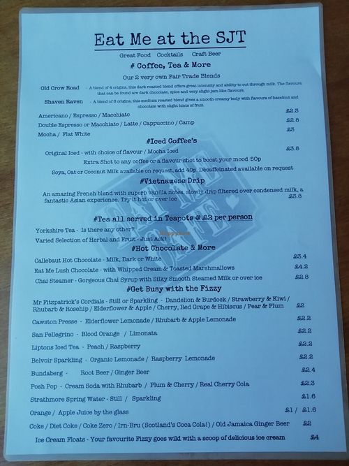 Drinks menu 3 at Eat Me in Scarborough