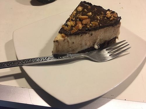 Peanut butter cheesecake at Viveg in Santiago