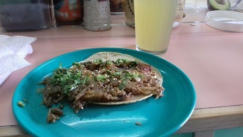 Biarra made from aubergine at Veguisima in Mexico City