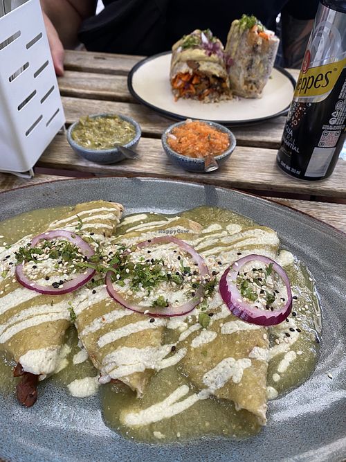 Enchiladas   at Veguisima in Mexico City