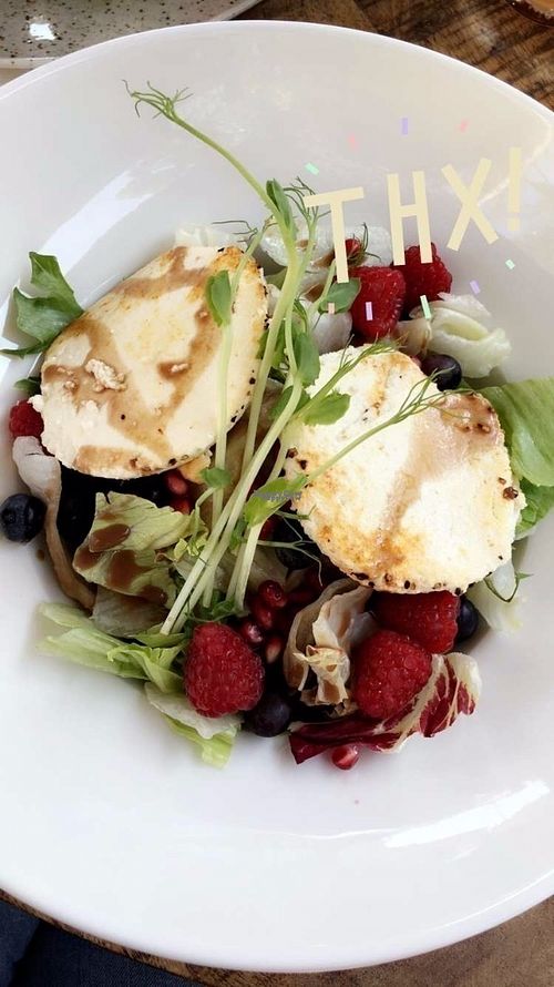 Vegetarian paneer salad at Veganic in Krakow