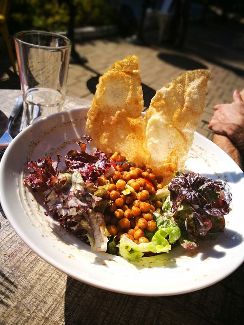 a very original salad for starter at Veganic in Krakow