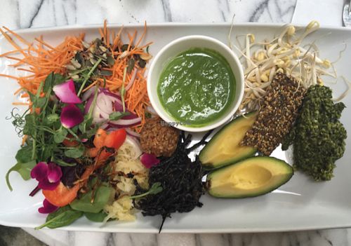 raw food plate at Ecobaren Centralbadet in Stockholm