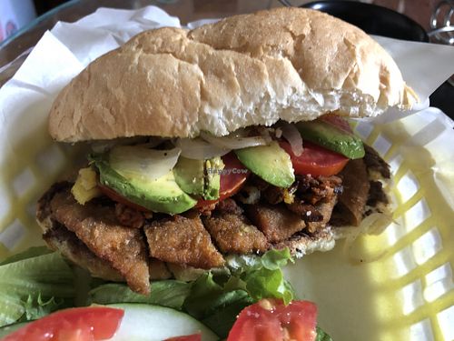 Torta de milanesa con pastor  at Tomeiro in Leon