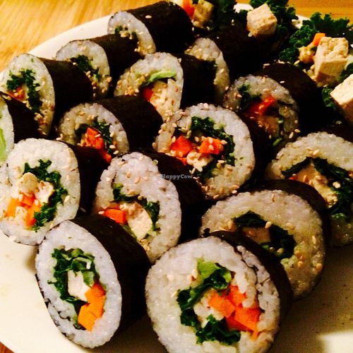 All vegan sushi!  Available with/without seaweed.
Soon to list a full menu of sushi rolls, check back soon or just call us with your dream order!   SUSHI POWER!! at Panda's Kitchen in Denver