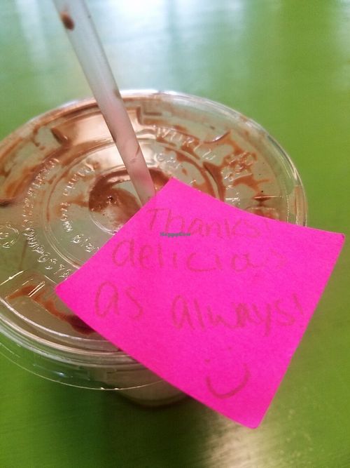 Coco Loco vegan smoothie: raw coco, organic fresh bananas NOT frozen, organic peanutbutter and coconut milk at Big Kahunas in Merrimack