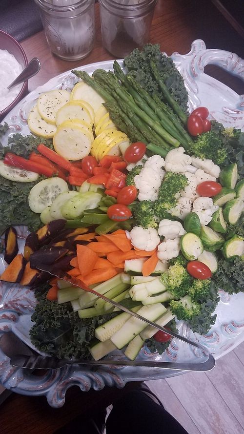 Organic vegetable platter  at Big Kahunas in Merrimack