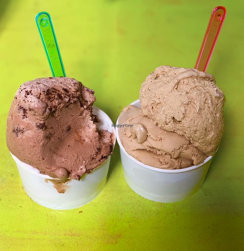 two super yummy cups! at La Gelateria del Barri - Born La Ribera in Barcelona