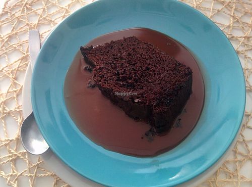 Chocolate cake at Cookaluzka in Madrid