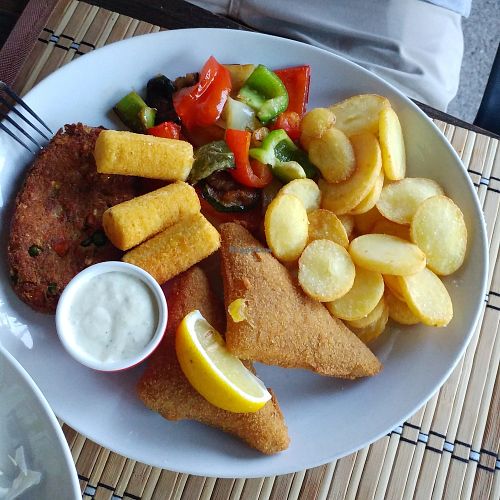 The vegan plate.  at Pizzerija Romano in Kranj