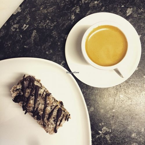 Vegan: Paradise square (and a double espresso) at Love Coffee in Lurgan