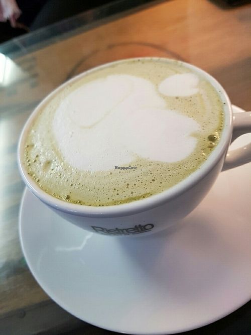 Matcha latte with Almond milk at Love Coffee in Lurgan