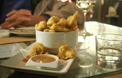 deep-fried cauliflower with penaut sauce at Mayka in Belgrade