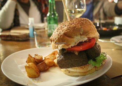 cevapcici burger at Mayka in Belgrade