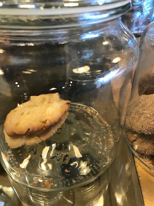 Vegan almond cookie  at Pistachio in Ensenada