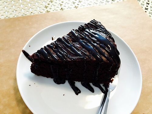 Tasty chocolate cake at Bioloco in Gran Canaria