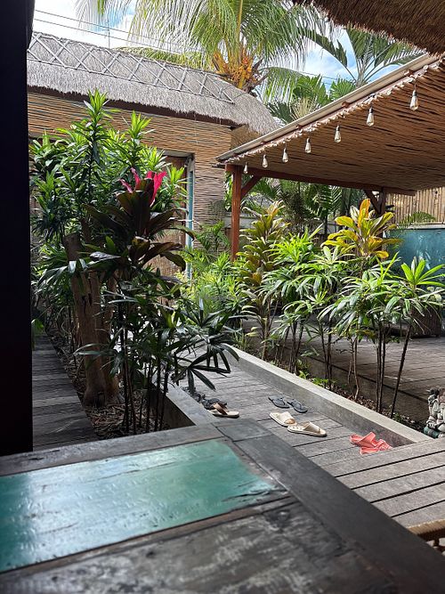 Entrance. No shoes!  at Bali Eco Deli in Lembongan