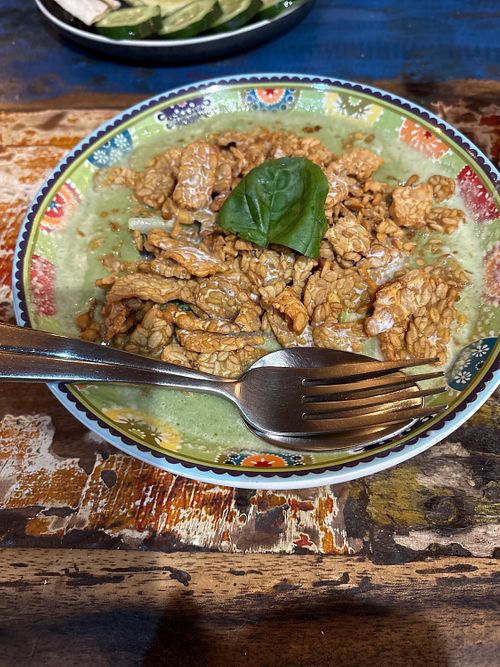 Thai curry tempeh  at Bali Eco Deli in Lembongan