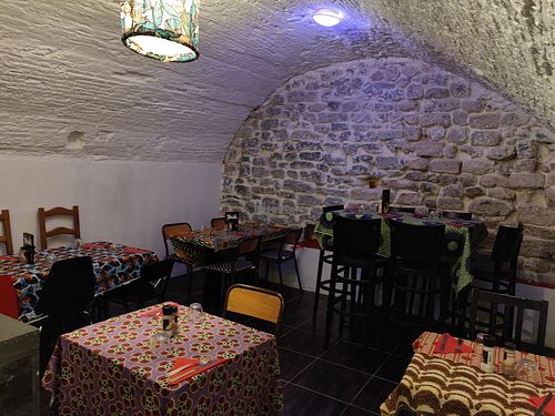 Interior downstairs at La Tour de Touré in Montpellier