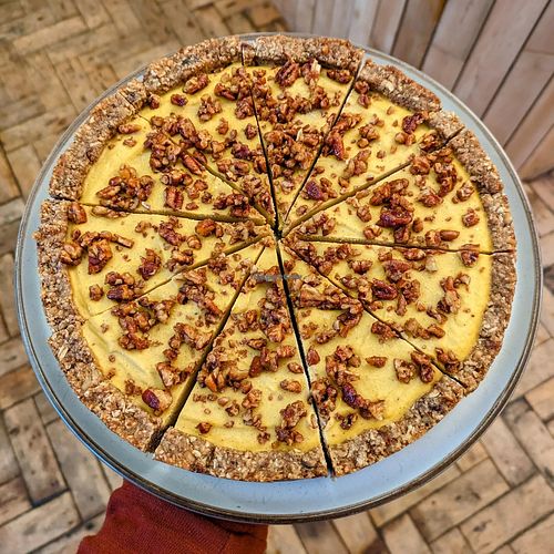 Vegan pumpkin and pecan pie at Sprout Health Foods in Newquay