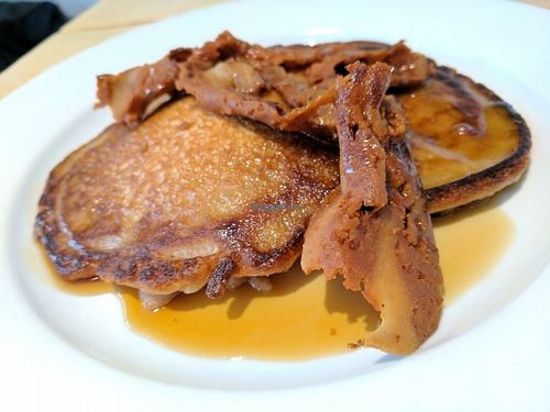 Bacon pancakes at Green Kitchen in Brighton
