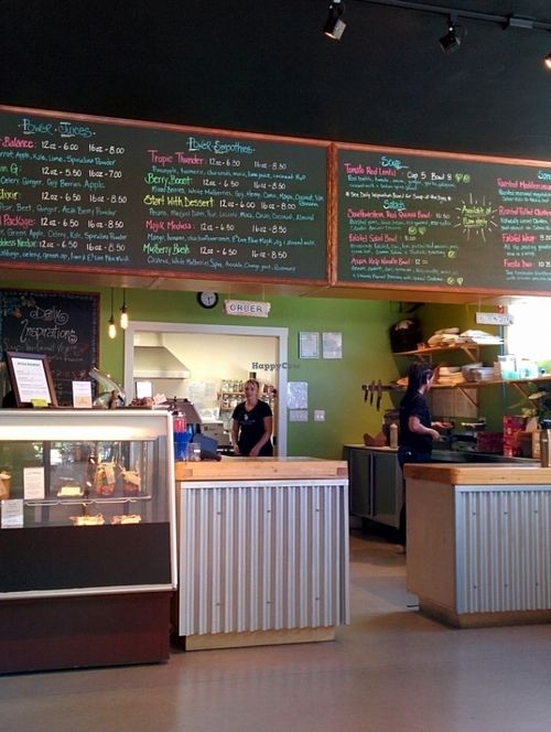 interior of Fruits and Roots, Powell River at Fruits & Roots Juice Bar in Powell River