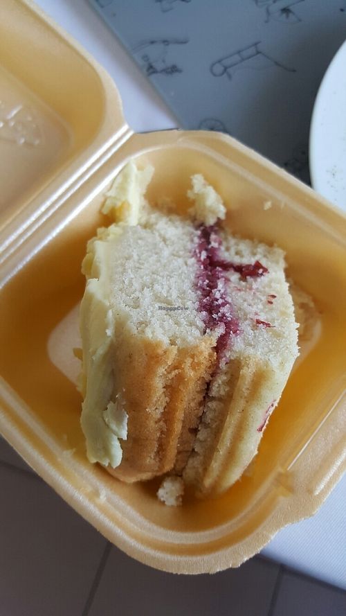 Cherry and almond cake at Veggie Rae in Bury