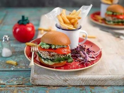 Thai Bean Burger at Quinto Lounge in Sutton Coldfield