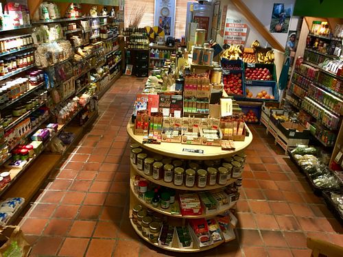 Back part after small stairs down at Puur Natuurlijk in Vlaardingen