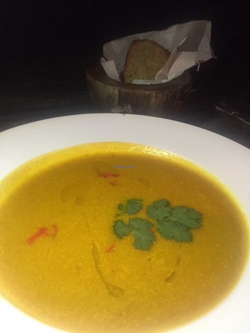 Pumpkin soup  at Mowie's  in 